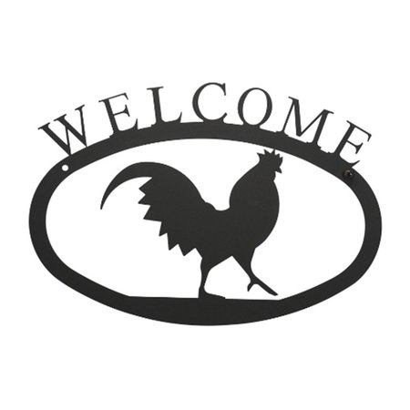 VILLAGE WROUGHT IRON Small Welcome Sign-Plaque - Rooster VI599051